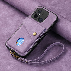 Custodia Silicone Ultra Sottile Morbida Cover con Magnetico S03D per Xiaomi Poco C55 Viola