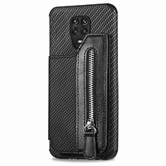 Custodia Silicone Ultra Sottile Morbida Cover con Magnetico S03D per Xiaomi Redmi Note 9S Nero