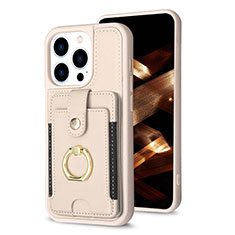 Custodia Silicone Ultra Sottile Morbida Cover con Magnetico S04D per Apple iPhone 16 Pro Max Oro