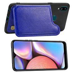 Custodia Silicone Ultra Sottile Morbida Cover con Magnetico S04D per Samsung Galaxy A10s Blu