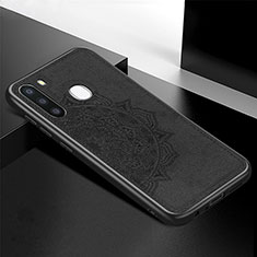 Custodia Silicone Ultra Sottile Morbida Cover con Magnetico S04D per Samsung Galaxy A21 European Nero