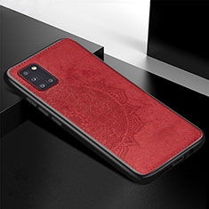 Custodia Silicone Ultra Sottile Morbida Cover con Magnetico S04D per Samsung Galaxy A31 Rosso