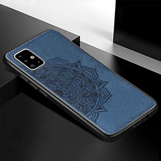 Custodia Silicone Ultra Sottile Morbida Cover con Magnetico S04D per Samsung Galaxy A71 4G A715 Blu