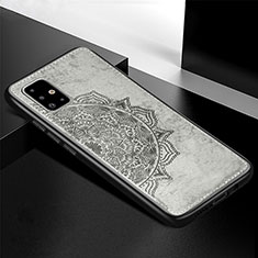 Custodia Silicone Ultra Sottile Morbida Cover con Magnetico S04D per Samsung Galaxy A71 4G A715 Grigio