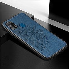 Custodia Silicone Ultra Sottile Morbida Cover con Magnetico S04D per Samsung Galaxy M21s Blu