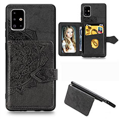 Custodia Silicone Ultra Sottile Morbida Cover con Magnetico S04D per Samsung Galaxy M40S Nero