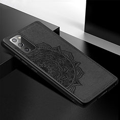 Custodia Silicone Ultra Sottile Morbida Cover con Magnetico S04D per Samsung Galaxy Note 20 5G Nero