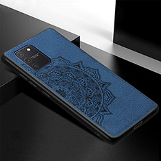 Custodia Silicone Ultra Sottile Morbida Cover con Magnetico S04D per Samsung Galaxy S10 Lite Blu