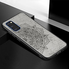 Custodia Silicone Ultra Sottile Morbida Cover con Magnetico S04D per Samsung Galaxy S20 Grigio