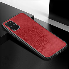 Custodia Silicone Ultra Sottile Morbida Cover con Magnetico S04D per Samsung Galaxy S20 Plus Rosso