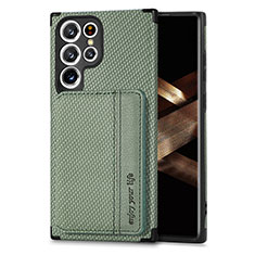 Custodia Silicone Ultra Sottile Morbida Cover con Magnetico S04D per Samsung Galaxy S24 Ultra 5G Verde