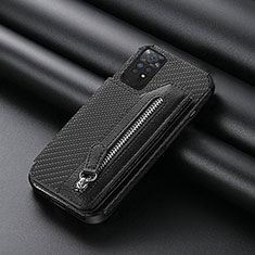 Custodia Silicone Ultra Sottile Morbida Cover con Magnetico S04D per Xiaomi Redmi Note 11 Pro 4G Nero
