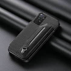 Custodia Silicone Ultra Sottile Morbida Cover con Magnetico S04D per Xiaomi Redmi Note 11 Pro 5G Nero