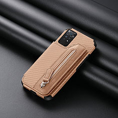 Custodia Silicone Ultra Sottile Morbida Cover con Magnetico S04D per Xiaomi Redmi Note 11 Pro 5G Oro