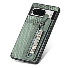 Custodia Silicone Ultra Sottile Morbida Cover con Magnetico S05D per Google Pixel 8 5G Verde