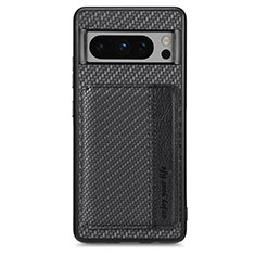 Custodia Silicone Ultra Sottile Morbida Cover con Magnetico S05D per Google Pixel 8 Pro 5G Nero