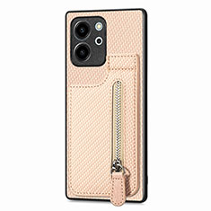 Custodia Silicone Ultra Sottile Morbida Cover con Magnetico S05D per Huawei Honor 80 SE 5G Oro