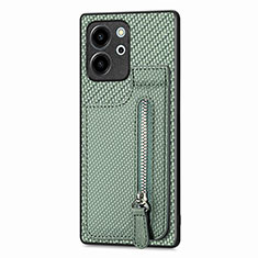 Custodia Silicone Ultra Sottile Morbida Cover con Magnetico S05D per Huawei Honor 80 SE 5G Verde