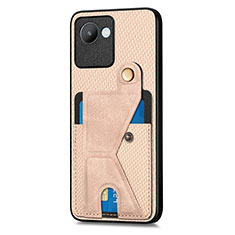 Custodia Silicone Ultra Sottile Morbida Cover con Magnetico S05D per Realme C30 Oro