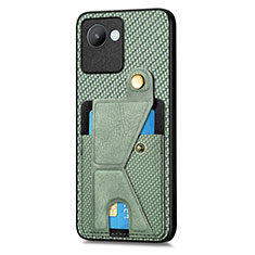 Custodia Silicone Ultra Sottile Morbida Cover con Magnetico S05D per Realme C30 Verde