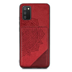 Custodia Silicone Ultra Sottile Morbida Cover con Magnetico S05D per Samsung Galaxy A02s Rosso