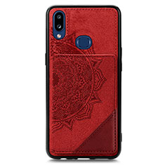 Custodia Silicone Ultra Sottile Morbida Cover con Magnetico S05D per Samsung Galaxy A10s Rosso