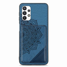 Custodia Silicone Ultra Sottile Morbida Cover con Magnetico S05D per Samsung Galaxy A32 4G Blu
