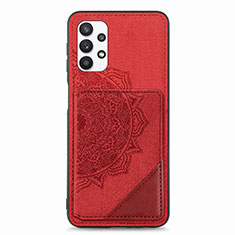 Custodia Silicone Ultra Sottile Morbida Cover con Magnetico S05D per Samsung Galaxy A32 5G Rosso