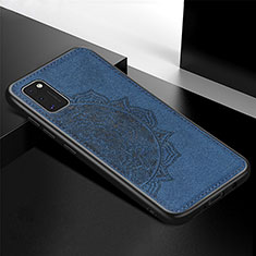 Custodia Silicone Ultra Sottile Morbida Cover con Magnetico S05D per Samsung Galaxy A41 Blu