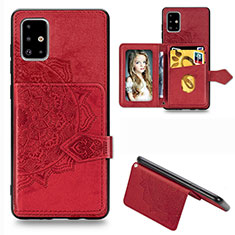 Custodia Silicone Ultra Sottile Morbida Cover con Magnetico S05D per Samsung Galaxy A71 4G A715 Rosso