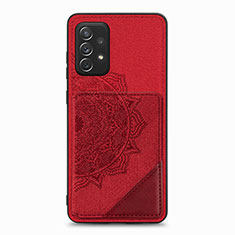 Custodia Silicone Ultra Sottile Morbida Cover con Magnetico S05D per Samsung Galaxy A72 5G Rosso