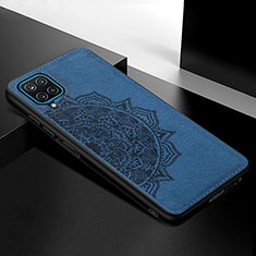 Custodia Silicone Ultra Sottile Morbida Cover con Magnetico S05D per Samsung Galaxy M12 Blu