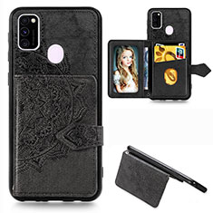 Custodia Silicone Ultra Sottile Morbida Cover con Magnetico S05D per Samsung Galaxy M30s Nero