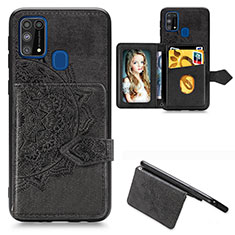 Custodia Silicone Ultra Sottile Morbida Cover con Magnetico S05D per Samsung Galaxy M31 Nero