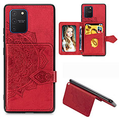 Custodia Silicone Ultra Sottile Morbida Cover con Magnetico S05D per Samsung Galaxy S10 Lite Rosso