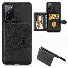 Custodia Silicone Ultra Sottile Morbida Cover con Magnetico S05D per Samsung Galaxy S20 FE 4G Nero