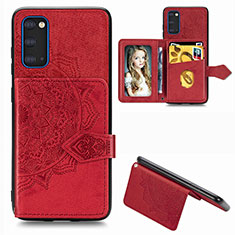 Custodia Silicone Ultra Sottile Morbida Cover con Magnetico S05D per Samsung Galaxy S20 Rosso