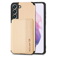 Custodia Silicone Ultra Sottile Morbida Cover con Magnetico S05D per Samsung Galaxy S21 FE 5G Oro