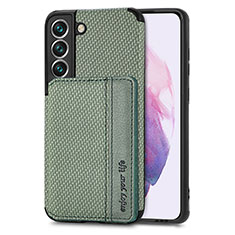 Custodia Silicone Ultra Sottile Morbida Cover con Magnetico S05D per Samsung Galaxy S21 Plus 5G Verde