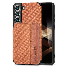 Custodia Silicone Ultra Sottile Morbida Cover con Magnetico S05D per Samsung Galaxy S24 5G Marrone