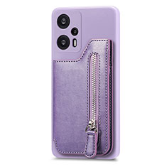 Custodia Silicone Ultra Sottile Morbida Cover con Magnetico S05D per Xiaomi Poco F5 5G Viola