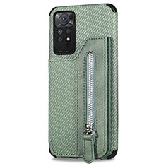 Custodia Silicone Ultra Sottile Morbida Cover con Magnetico S05D per Xiaomi Redmi Note 12 Pro 4G Verde