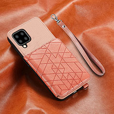 Custodia Silicone Ultra Sottile Morbida Cover con Magnetico S06D per Samsung Galaxy A22 4G Rosa