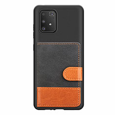 Custodia Silicone Ultra Sottile Morbida Cover con Magnetico S06D per Samsung Galaxy S10 Lite Nero