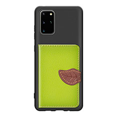 Custodia Silicone Ultra Sottile Morbida Cover con Magnetico S06D per Samsung Galaxy S20 Plus 5G Verde