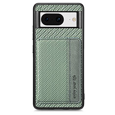 Custodia Silicone Ultra Sottile Morbida Cover con Magnetico S07D per Google Pixel 8 5G Verde