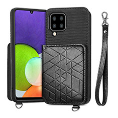 Custodia Silicone Ultra Sottile Morbida Cover con Magnetico S07D per Samsung Galaxy A22 4G Nero