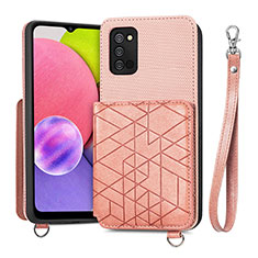 Custodia Silicone Ultra Sottile Morbida Cover con Magnetico S07D per Samsung Galaxy M02s Rosa