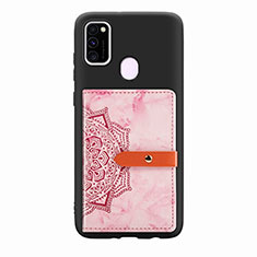 Custodia Silicone Ultra Sottile Morbida Cover con Magnetico S07D per Samsung Galaxy M21 Rosa