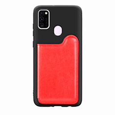 Custodia Silicone Ultra Sottile Morbida Cover con Magnetico S08D per Samsung Galaxy M21 Rosso